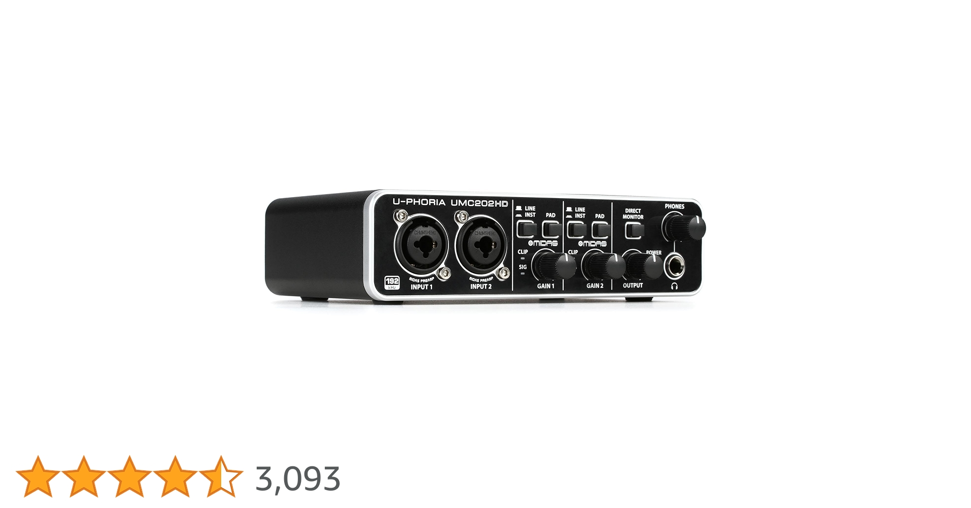 Amazon.co.jp: Behringer UMC202HD U-PHORIA Bellinger, 2